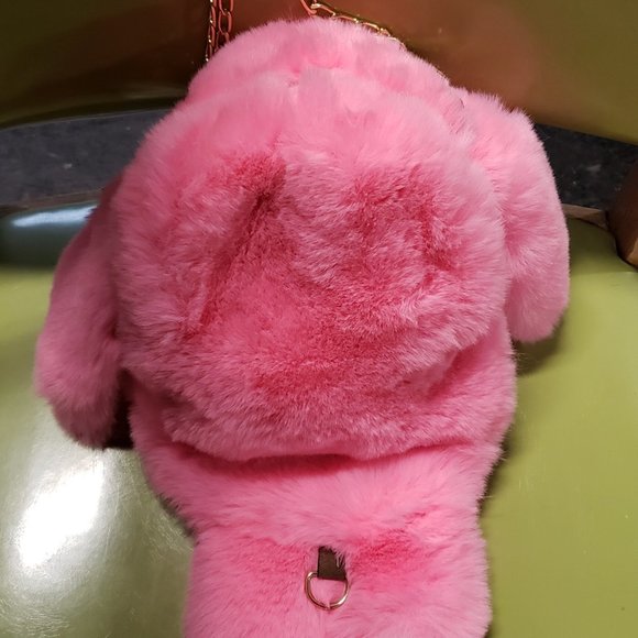 - Furry Bunny Plush Backpack 13" - Picture 3 of 10